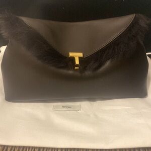 ⭐️TOTEME ⭐️Shearling T-lock Clutch Bag NWOT